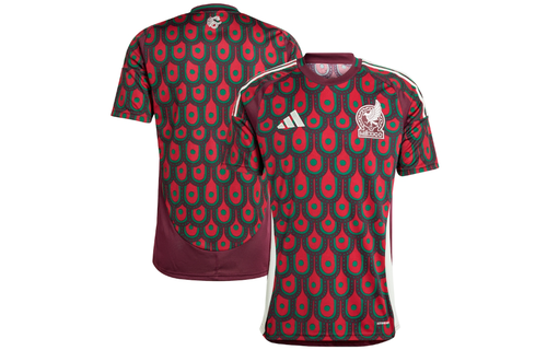 adidas Mexico FMF Copa America 2024 Home Jersey - Burgundy/Multi