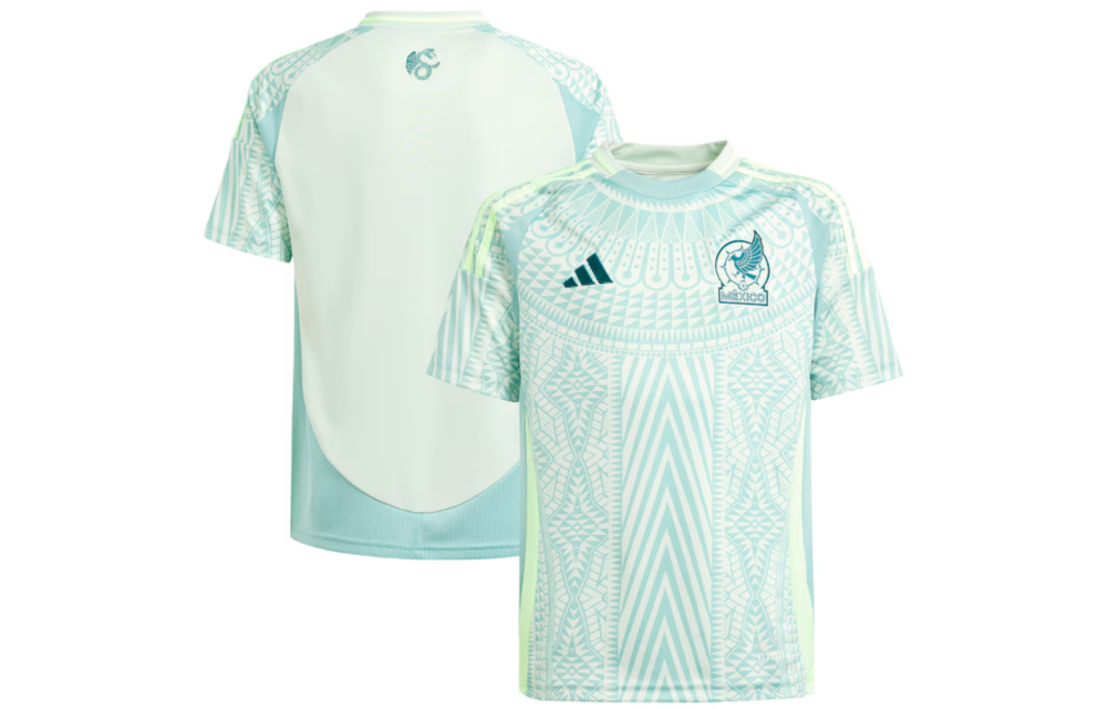 adidas Youth Mexico FMF Copa America 2024 Away Jersey - Linen Green