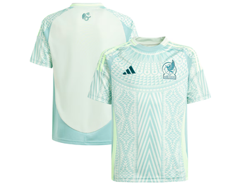 adidas Youth Mexico FMF Copa America 2024 Away Jersey - Linen Green