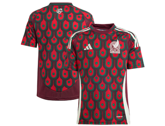 adidas Youth Mexico FMF Copa America 2024 Home Jersey - Burgundy/Multi