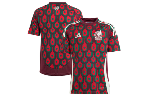 adidas Youth Mexico FMF Copa America 2024 Home Jersey - Burgundy/Multi