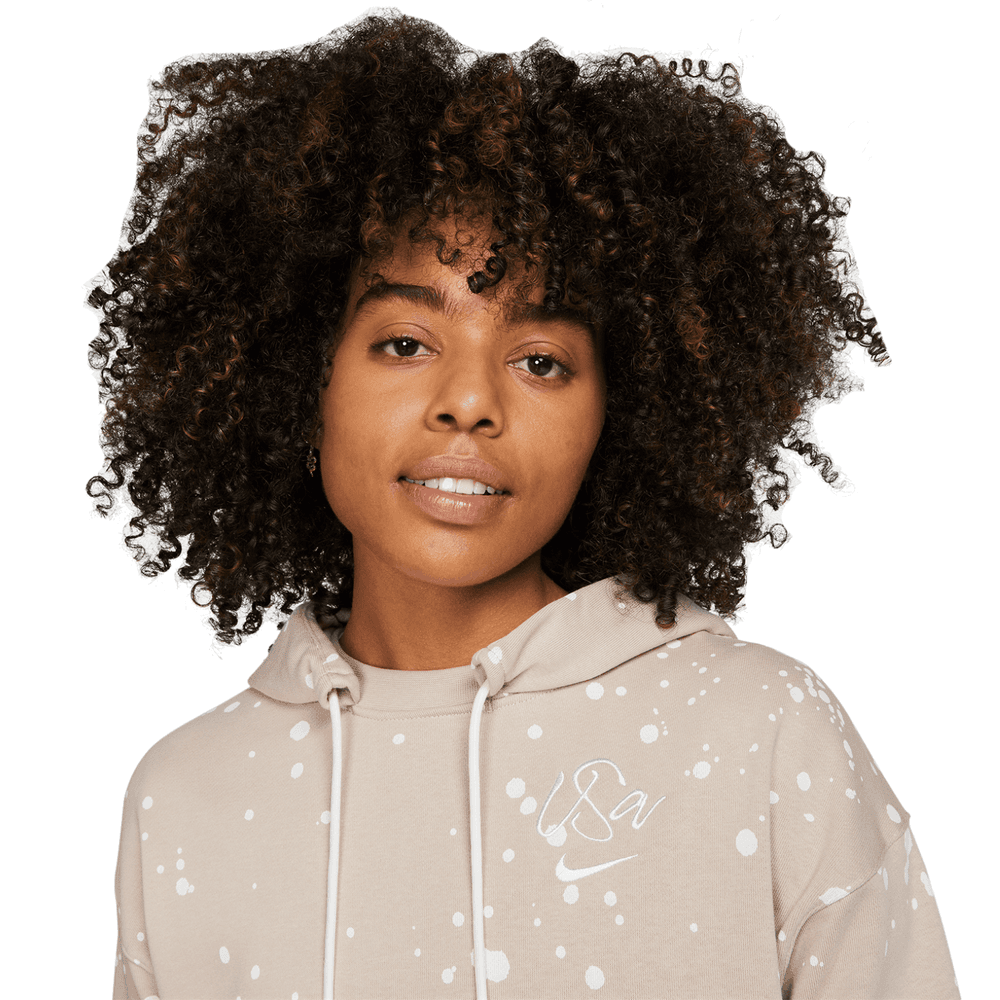 Nike USA United States Womens USWNT 2024 Standard Issue Pullover Hoodie- Fossil