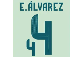 E. Alvarez # 4 Mexico Copa America 2024 Away Nameset - Mystery Green