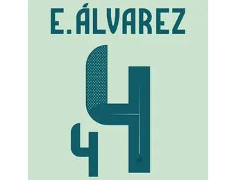 E. Alvarez # 4 Mexico Copa America 2024 Away Nameset - Mystery Green