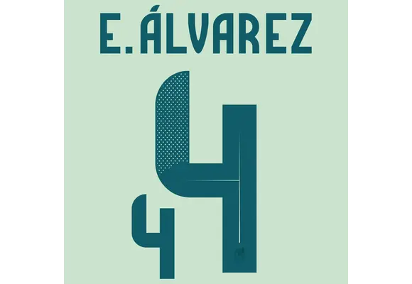 E. Alvarez # 4 Mexico Copa America 2024 Away Nameset - Mystery Green