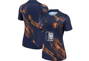 Nike Netherlands - Holland WWC 2023 Womens Academy Pro Prematch Training Jersey-Blackened Blue/Cone