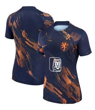 Nike Nike Netherlands - Holland WWC 2023 Womens Academy Pro Prematch Training Jersey-Blackened Blue/Cone