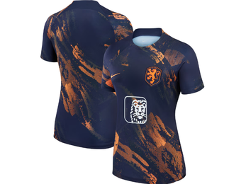Nike Netherlands - Holland WWC 2023 Womens Academy Pro Prematch Training Jersey-Blackened Blue/Cone