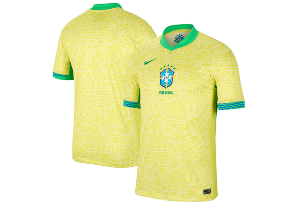 Nike Brazil Copa America 2024 - 25 Home Jersey - Dynamic Yellow/Lemon Chiffon/Green Spark