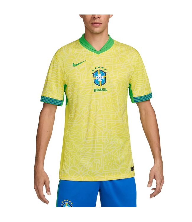 Nike Nike Brazil Copa America 2024 - 25 Home Jersey - Dynamic Yellow/Lemon Chiffon/Green Spark