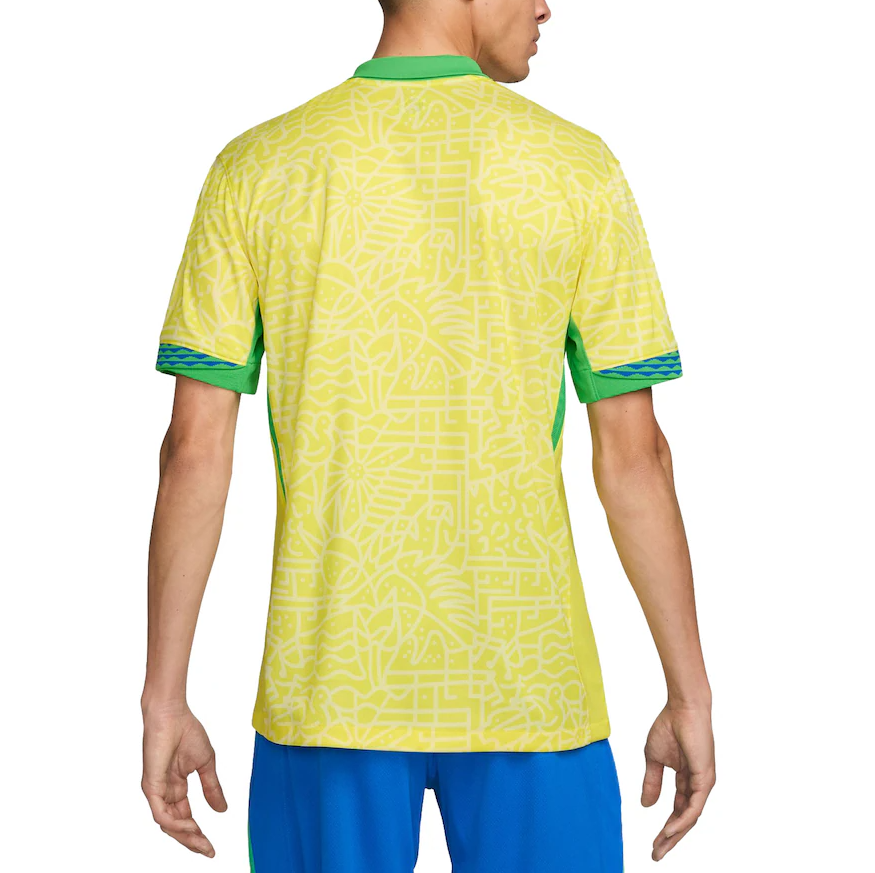 Nike Brazil Copa America 2024 - 25 Home Jersey - Dynamic Yellow/Lemon Chiffon/Green Spark