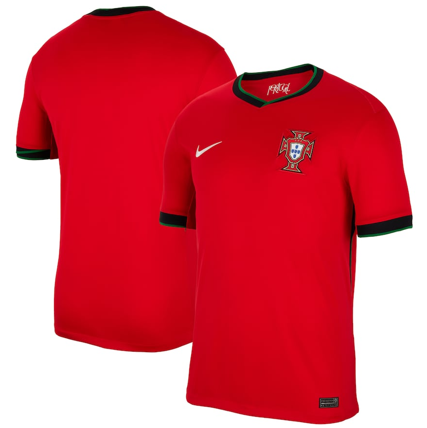 Nike Portugal Euro 2024 Home Jersey - University Red/Pine Green/Pitch Blue/Sail