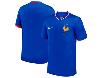Nike France Euro 2024 Home Jersey - Bright Blue/University Red/White
