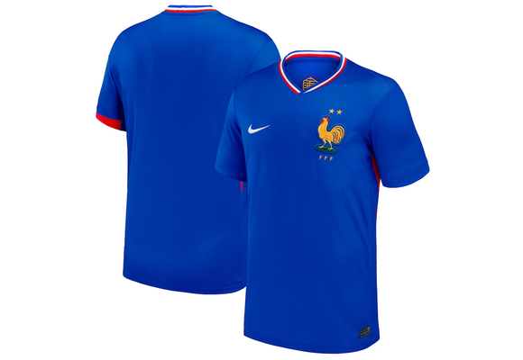 Nike France Euro 2024 Home Jersey - Bright Blue/University Red/White