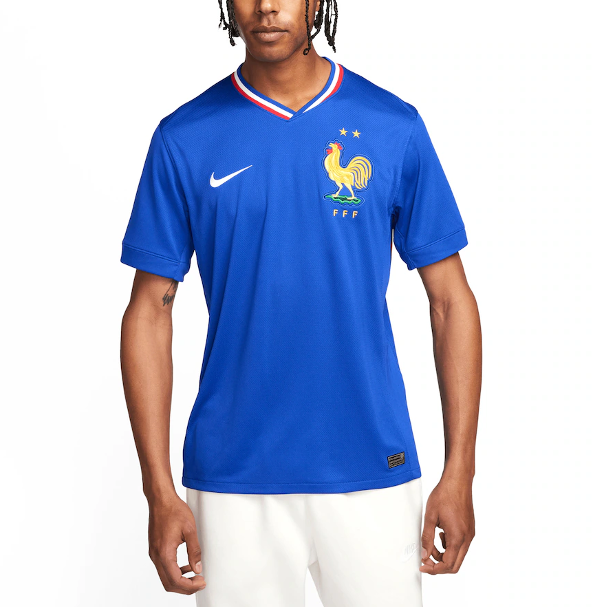 Nike France Euro 2024 Home Jersey - Bright Blue/University Red/White
