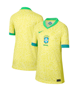 Nike Nike Youth Brazil Copa America 2024 - 25 Home Jersey - Dynamic Yellow/Lemon Chiffon/Green Spark