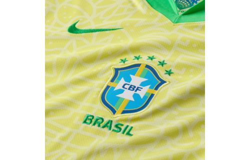 Nike Youth Brazil Copa America 2024 - 25 Home Jersey - Dynamic Yellow/Lemon Chiffon/Green Spark