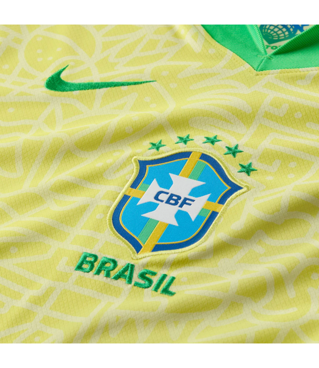 Nike Nike Youth Brazil Copa America 2024 - 25 Home Jersey - Dynamic Yellow/Lemon Chiffon/Green Spark