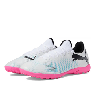 Puma Puma Future 7 Play TT Turf- White/Black/Poison Pink