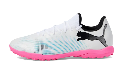 Puma Future 7 Play TT Turf- White/Black/Poison Pink