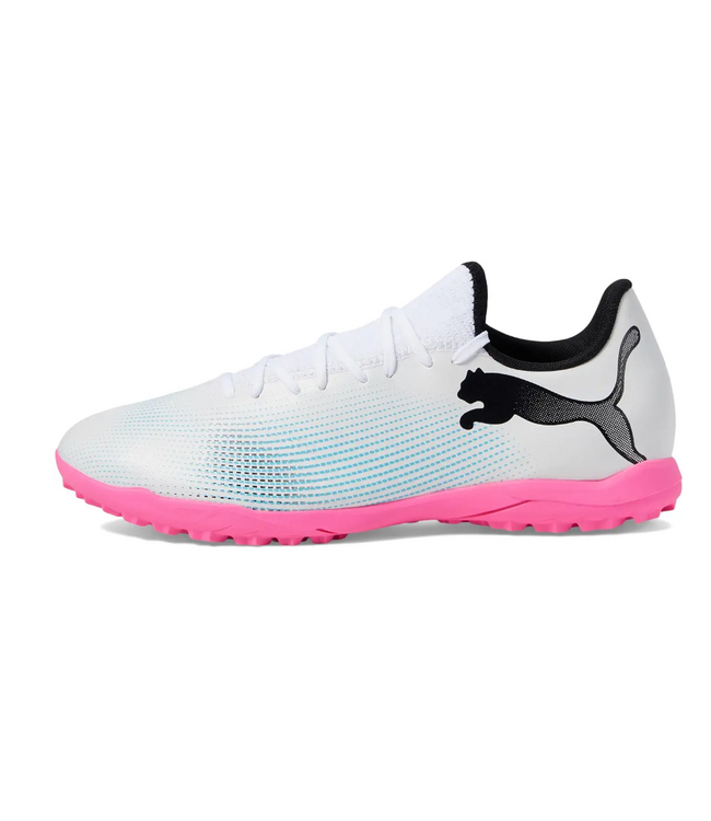 Puma Puma Future 7 Play TT Turf- White/Black/Poison Pink