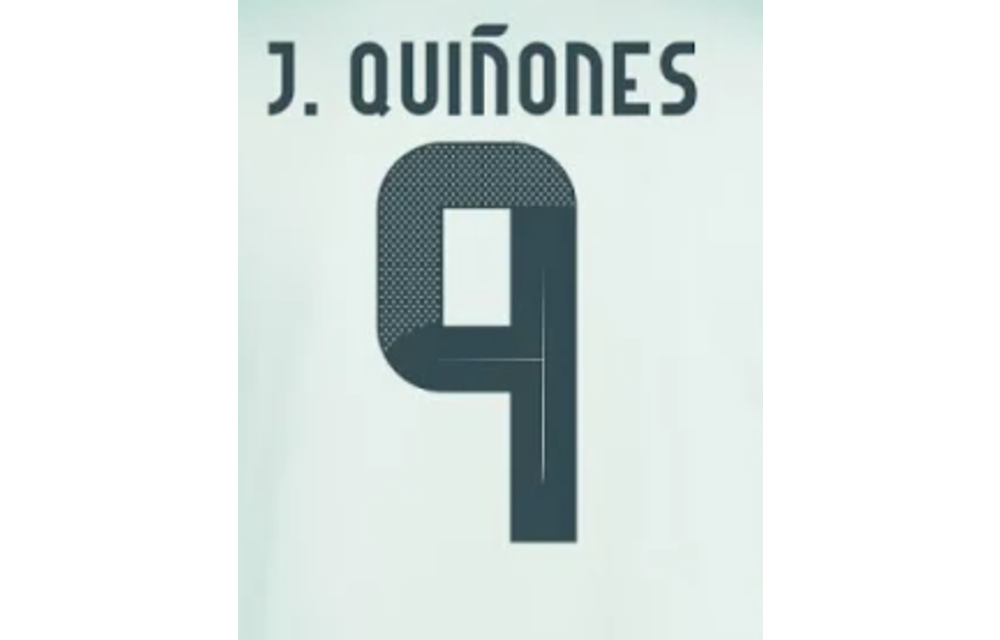J. Quinones # 9 Mexico Copa America 2024 Away Nameset - Mystery Green