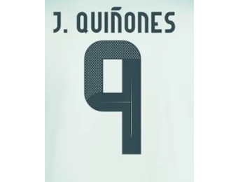 J. Quinones # 9 Mexico Copa America 2024 Away  Nameset - Mystery Green