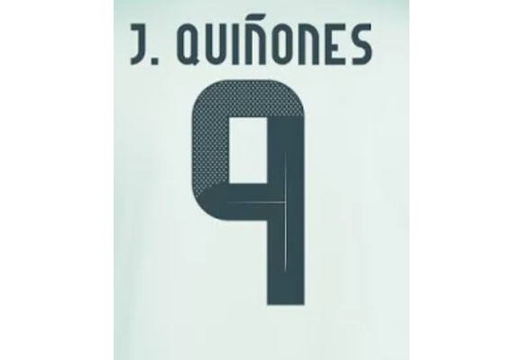 J. Quinones # 9 Mexico Copa America 2024 Away  Nameset - Mystery Green