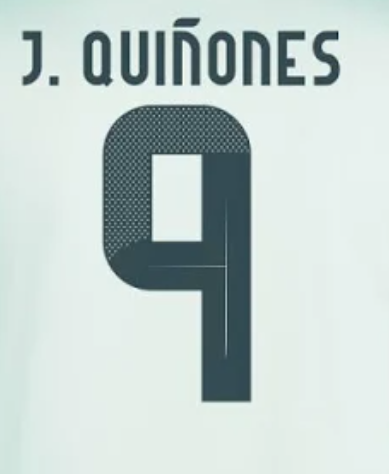 J. Quinones # 9 Mexico Copa America 2024 Away  Nameset - Mystery Green