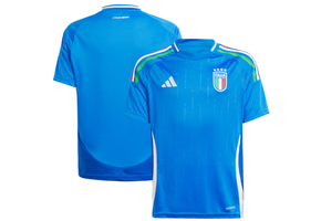 adidas Youth Italy Euro 2024 Home Jersey - Blue