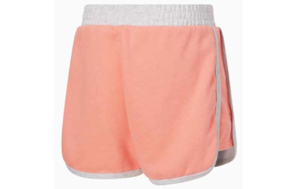 Puma Youth Color Blocked Fashion Shorts - Apricot/White