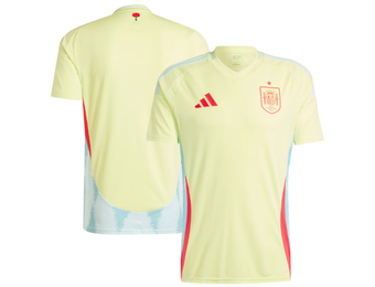 adidas Spain Euro 2024 Away Jersey - Pulse Yellow/Halo Mint
