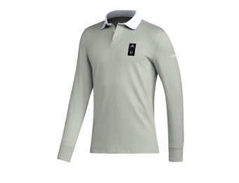 adidas SKC Sporting Kansas City 2024 MLS Long Sleeve Travel Polo Shirt - Silver/Grey