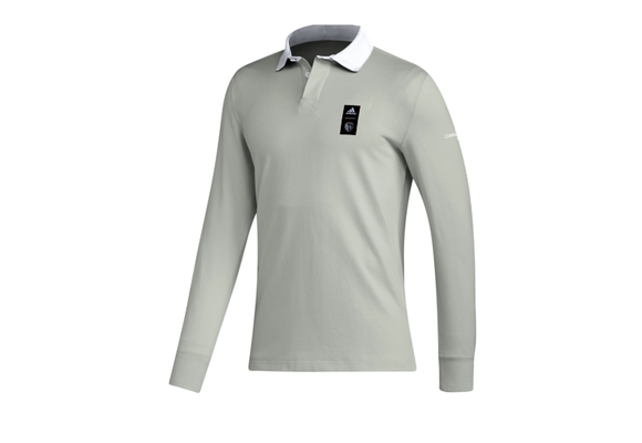 adidas SKC Sporting Kansas City 2024 MLS Long Sleeve Travel Polo Shirt - Silver/Grey