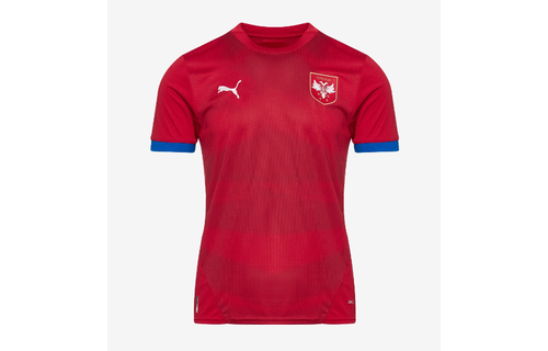 Puma Serbia Euro 2024 Home Jersey - Dark Cherry/Royal