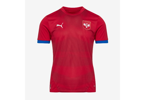 Puma Serbia Euro 2024 Home Jersey - Dark Cherry/Royal