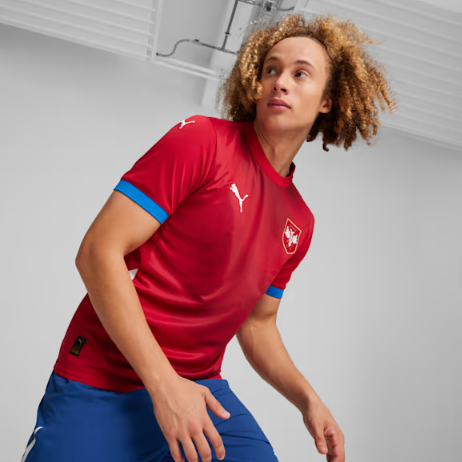 Puma Serbia Euro 2024 Home Jersey - Dark Cherry/Royal