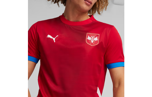 Puma Serbia Euro 2024 Home Jersey - Dark Cherry/Royal