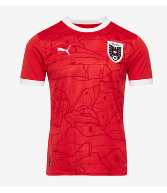 Puma PumaAustria Euro 2024 Home Jersey - Red/Chili Pepper