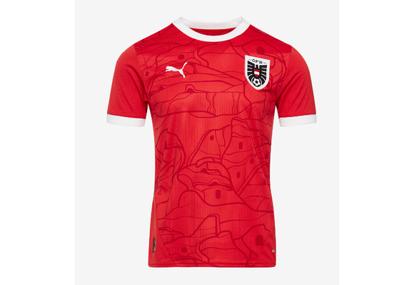 PumaAustria Euro 2024 Home Jersey - Red/Chili Pepper