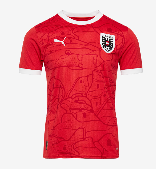 PumaAustria Euro 2024 Home Jersey - Red/Chili Pepper