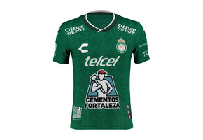 Charly Club Leon 2024-25 Youth Home Jersey - Green/Black