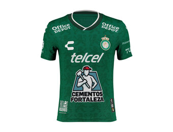 Charly Club Leon 2024-25 Youth Home Jersey - Green/Black