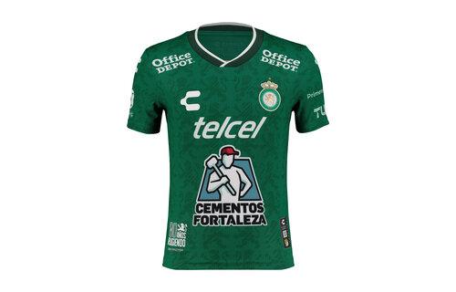 Charly Club Leon 2024-25 Youth Home Jersey - Green/Black