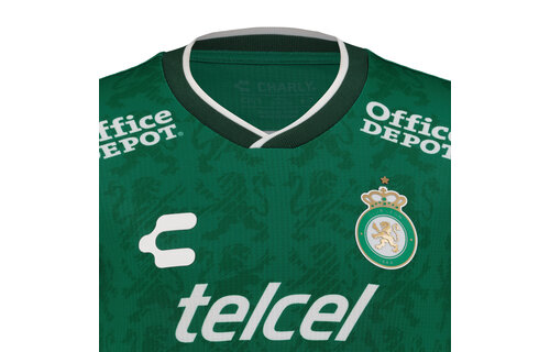 Charly Club Leon 2024-25 Youth Home Jersey - Green/Black