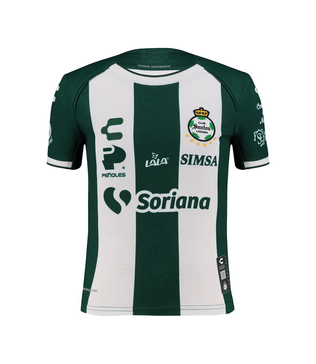Charly Charly Santos Laguna 2024-25 Youth Home Jersey - Green/White