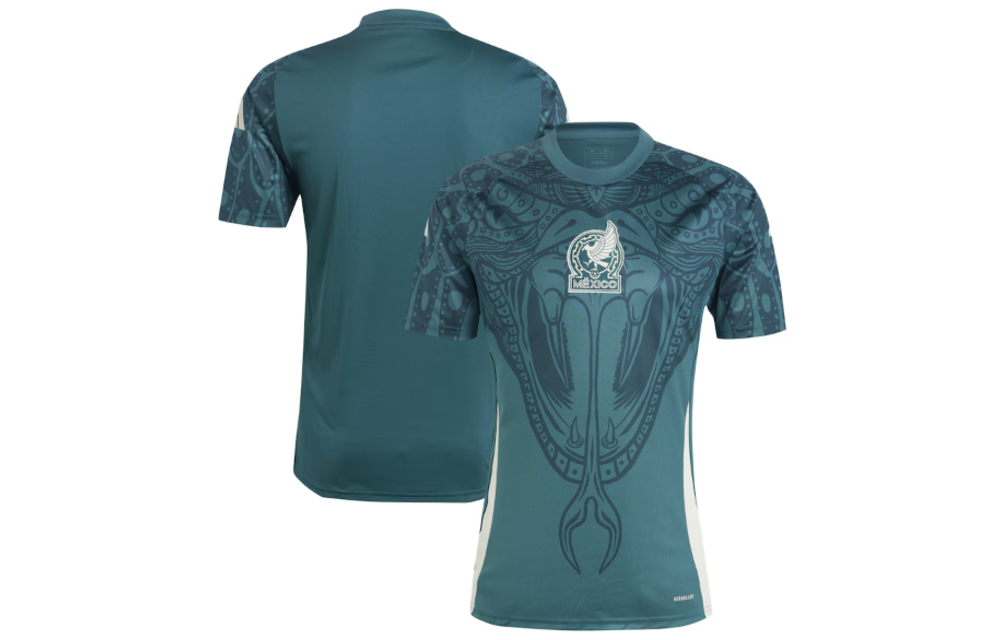 adidas Mexico Copa America 2024 Pre Match Training Jersey - Mystery Green