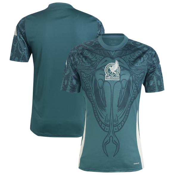 adidas Mexico Copa America 2024 Pre Match Training Jersey - Mystery Green