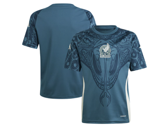 adidas Youth Mexico Copa America 2024 Pre Match Training Jersey - Mystery Green