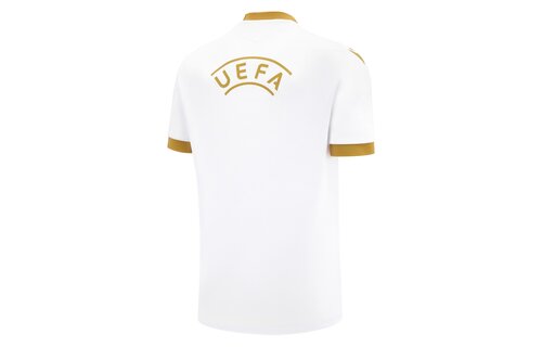Macron UEFA Euro 2024 Official Referee WarmUp Jersey - White/Gold
